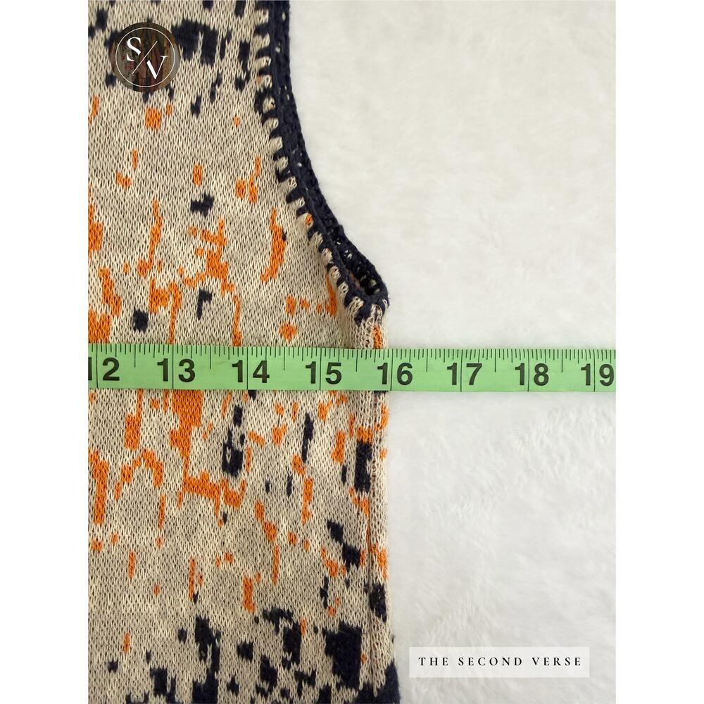 Celia Prado Sleeveless Knit Short Dress Abstract Boho Embellished Size S - Picture 7 of 9